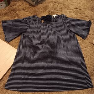 Womens Weekend Suzanne Betrd Blouse Top Stripe Tie Bow Back Size XL